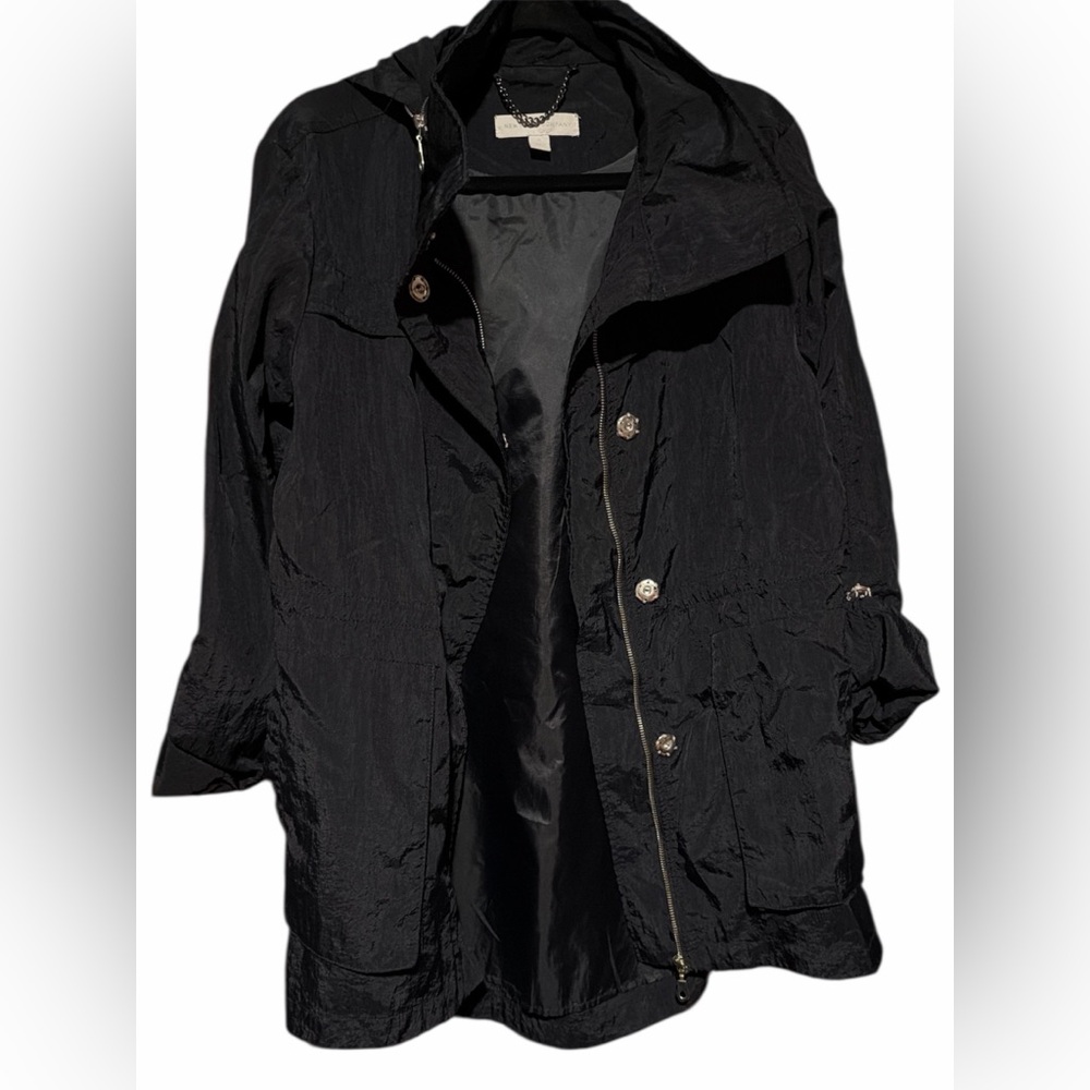 New York & Company Black Versatile Utility Jacket